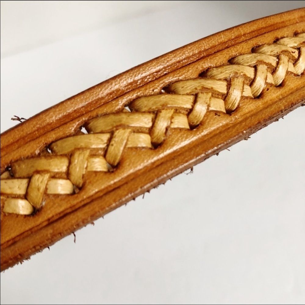 Tooled Leather Belt - Picture 2 of 9